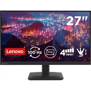 Lenovo L27-4E 27 inch Full HD IPS Monitor z AMD FreeSync, 75Hz, NearEdgeless, TÜV Eye Comfort, HDMI i DisplayPort (produkt odnowiony)