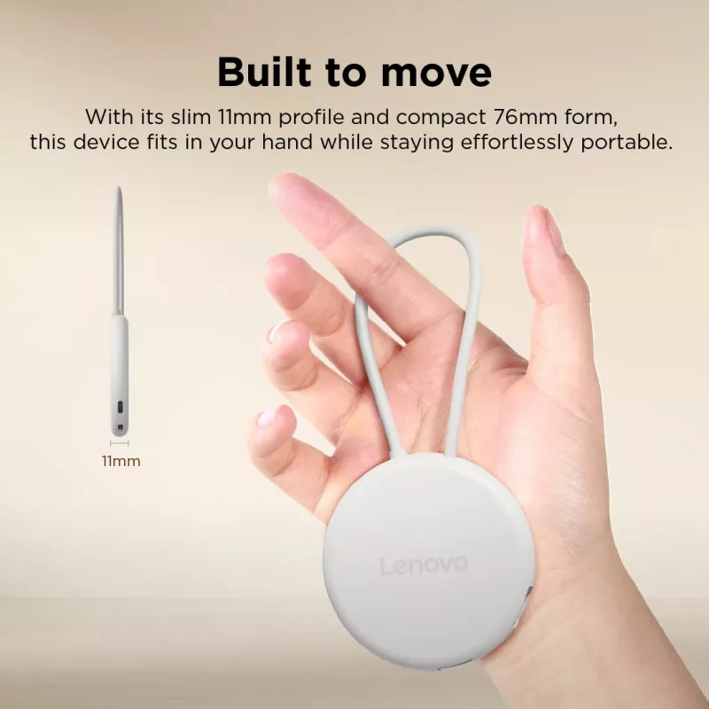 Lenovo Slim USB-C Hub GX91V16416 koncentrator, HDMI 2.1, USB 10 Gb/s, Seashell