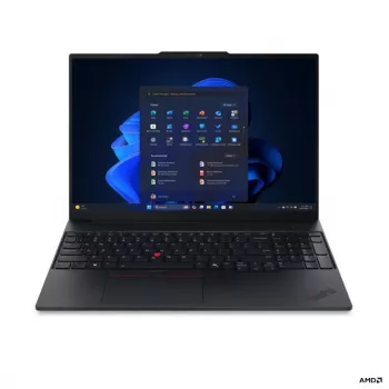Lenovo ThinkPad E16 G4 AMD 16 calowy WUXGA IPS Laptop, AMD Ryzen AI 5 330, 16 GB DDR5, 512 GB SSD, AMD Radeon 820M, Windows 11 Pro, Czarny, Klawiatura nordycka
