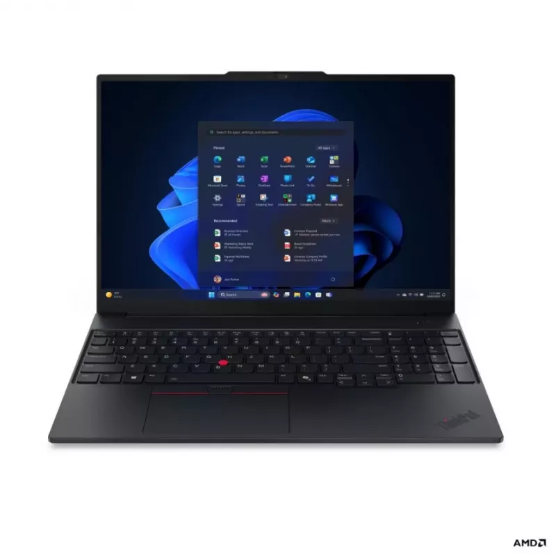 Lenovo ThinkPad E16 G4 AMD 16 calowy WUXGA IPS Laptop, AMD Ryzen AI 5 330, 16 GB DDR5, 512 GB SSD, AMD Radeon 820M Graphics, Windows 11 Pro, Czarny