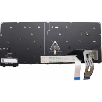 Klawiatura do notebooka Lenovo ThinkPad T14 Gen 2 / T15 Gen 2 / P14s Gen 2 / P15s Gen 2 / L14 Gen 2 / L15 Gen 2 / E14 Gen 2 / E15 Gen 2 / X13 Gen 2 / X13 Yoga Gen 2, układ chiński, podświetlenie, srebrna ramka, czarne klawisze, TrackPoint, FRU 5N21M38485
