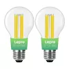 LEPRO 100094-WW-EU-2 E27 Żarówka LED Filament, 7.2W (odpowiednik 100W), 1521 lm, 2700K Ciepła biel, Klasa energetyczna A, 2 szt.