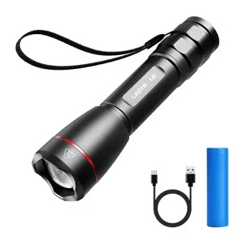 LEPRO 120024 1000 lumenów, ładowana przez USB-C, latarka LED
