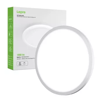 LEPRO 1500038 lampa sufitowa LED 18W 1800lm 4000K biała naturalna IP54 do montażu natynkowego