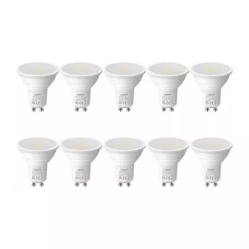LEPRO 200081-DW-EU-10 Żarówka LED GU10, 4,5W, 345 lm, 6500K biała dzienna, kąt świecenia 100°, opakowanie 10 szt.