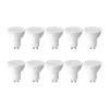 LEPRO 200081-WW-EU-10 Żarówka LED GU10, 4.5W (odpowiednik 50W), 345 lm, 2700K Ciepła biel, kąt świecenia 100°, nieściemnialna, opakowanie 10 szt.