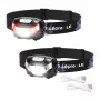 LEPRO 3200008-2 LED Latarka czołowa, 2 szt., 300 lumenów, ładowalna, IPX4, czarna