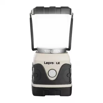 LEPRO 3300002-WH Przenośna latarnia kempingowa LED, 500 lumenów, power bank 4000 mAh, IPX4, magnetyczna podstawa, biała