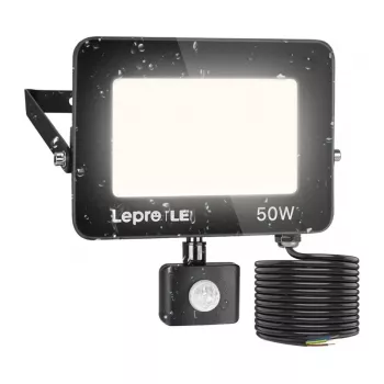 LEPRO 50W 5000K IP65 Reflektor LED z czujnikiem ruchu