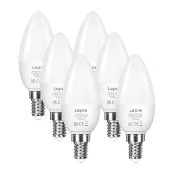 LEPRO 600059-WW-EU-6 E14 LED Świeca, 4.2W (odpowiednik 40W), 470 lm, 2700K Ciepła Biel, Nieściemnialna, Klasa Energetyczna E