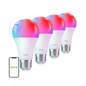 LEPRO B2 E27 Wi-Fi Żarówka LED Smart RGB+CCT 9W (odpowiednik 60W) 806lm Regulowana biel 2700K-6500K