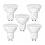 LEPRO GU10 Żarówka LED 4.5W (odpowiednik 50W), 345 lm, światło dzienne 5000K, kąt świecenia 100°, nieściemnialna, opakowanie 5 szt.