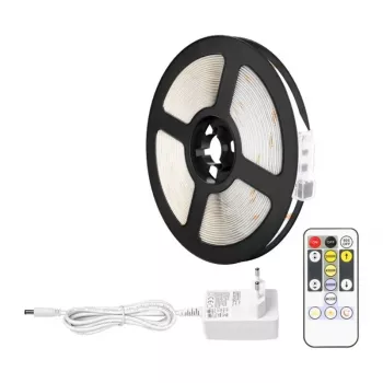 LEPRO PR410049-DWW-EU RGB Taśma LED, 5m, 150 diod LED, pilot IR 24-przyciskowy, ściemniana, samoprzylepna, 12V, do użytku wewnętrznego