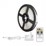 LEPRO PR410049-DWW-EU RGB Taśma LED, 5m, 150 diod LED, pilot IR 24-przyciskowy, ściemniana, samoprzylepna, 12V, do użytku wewnętrznego