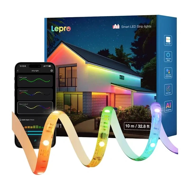 Lepro SW1 10m Wi-Fi Bluetooth RGBIC Taśma LED