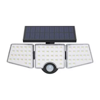 LEPRO WL4000 Lampa solarna – 4000LM, IP65, panel słoneczny 18W z czujnikiem ruchu i pilotem, kabel 5M