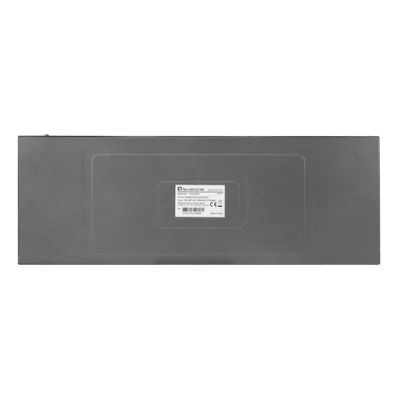 LevelOne GEU-2432 24-portowy przełącznik Gigabit Ethernet, 4-pozycyjny przełącznik DIP, do montażu w szafie 19 cali, niezarządzalny, obudowa metalowa