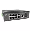 LevelOne Przemysłowy przełącznik PoE+ 8x 2.5G PoE, 2x 1G, 2x 10G SFP+ Uplink, niezarządzalny, DIN-Rail, IP30