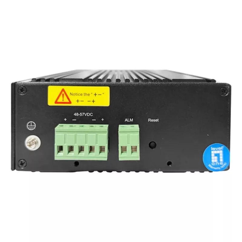 LevelOne Przemysłowy przełącznik PoE+ 8x 2.5G PoE, 2x 1G, 2x 10G SFP+ Uplink, niezarządzalny, DIN-Rail, IP30