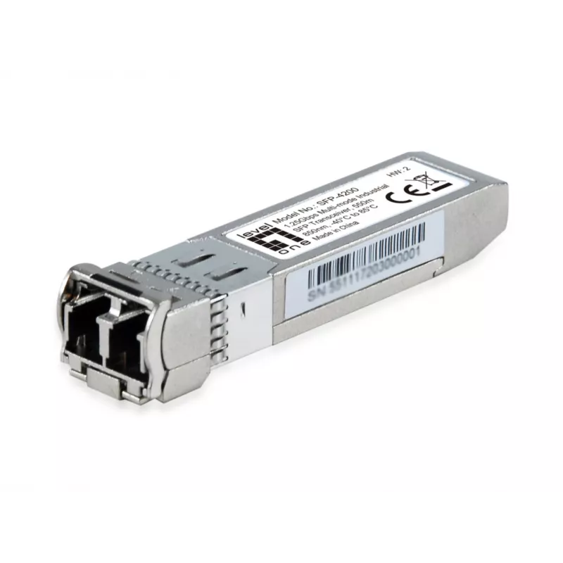 LevelOne SFP Transceiver 1.25Gbps, Multimode, Duplex LC, 850nm, 550m