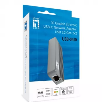 LevelOne USB-0410 USB 3.2 Gen 1 Type-A do Gigabit Ethernet Adapter