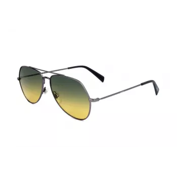 Levi's LV-1012-S-R80 Unisex Prostokątne Okulary Przeciwsłoneczne Havana/Brąz 57mm