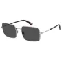 LEVI'S LV-1019-S-010 Okulary przeciwsłoneczne unisex - czarna oprawka, szare soczewki 57mm