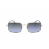 LEVI'S LV-1019-S-BL Unisex Okulary Przeciwsłoneczne Prostokątne - Czarna Oprawka Soczewki Dymnoszare 57mm
