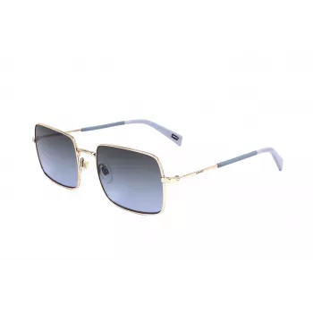 LEVI'S LV-1019-S-BL Unisex Okulary Przeciwsłoneczne Prostokątne - Czarna Oprawka Soczewki Dymnoszare 57mm