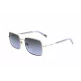 LEVI'S LV-1019-S-BL Unisex Okulary Przeciwsłoneczne Prostokątne - Czarna Oprawka Soczewki Dymnoszare 57mm