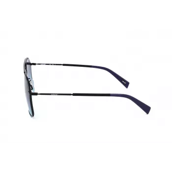 LEVI'S LV-1021-S-807 Okulary przeciwsłoneczne unisex - czarna oprawka acetatowa, szare soczewki poliwęglanowe, 58 mm