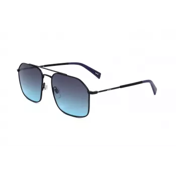 LEVI'S LV-1021-S-807 Okulary przeciwsłoneczne unisex - czarna oprawka acetatowa, szare soczewki poliwęglanowe, 58 mm