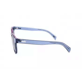 LEVI'S LV-1022-S-PJP Unisex Prostokątne Okulary Przeciwsłoneczne - Oprawka Havana Acetate, Zielone Soczewki Polaryzacyjne, 51mm