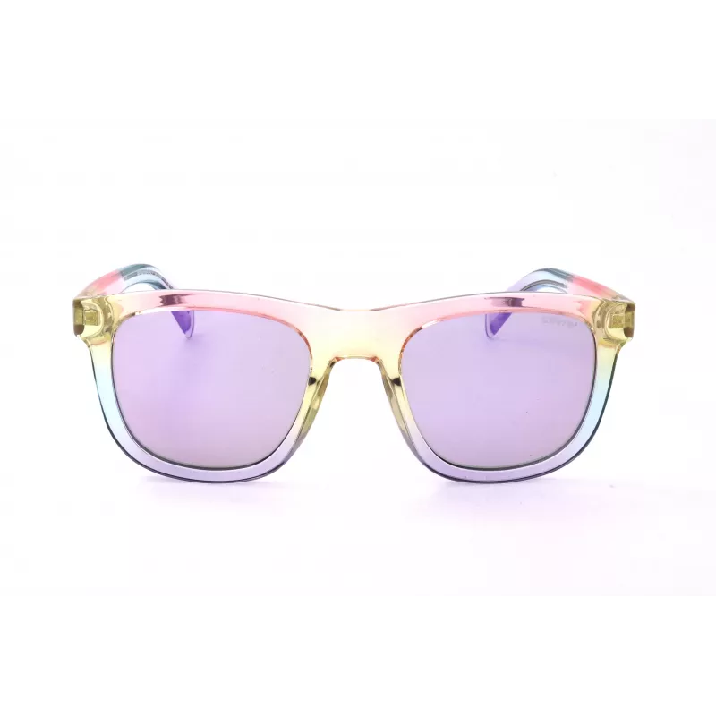 LEVI'S LV-1023-S-F74 Okulary przeciwsłoneczne Unisex Oprawka Havana Acetate Soczewki Poliwęglanowe Szare 53mm