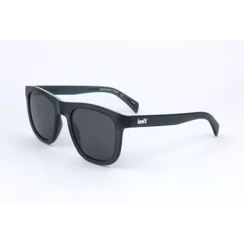 LEVI'S LV-1023-S-PJP Unisex Okulary Przeciwsłoneczne Polaryzacyjne - Oprawka Czarno-Szara, Soczewki Szare, 53mm