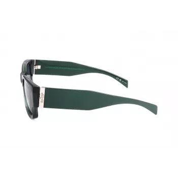 LEVI'S LV-1033-S-1ED Uniseksowe okulary przeciwsłoneczne prostokątne - czarna oprawka, szare szkła 53mm