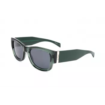 LEVI'S LV-1033-S-1ED Uniseksowe okulary przeciwsłoneczne prostokątne - czarna oprawka, szare szkła 53mm