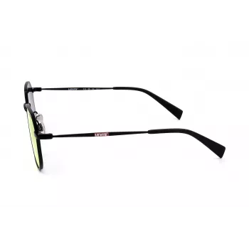 LEVI'S LV-1035-S-003 Okulary przeciwsłoneczne unisex, czarna oprawka, szare szkła, 51/22/140 mm