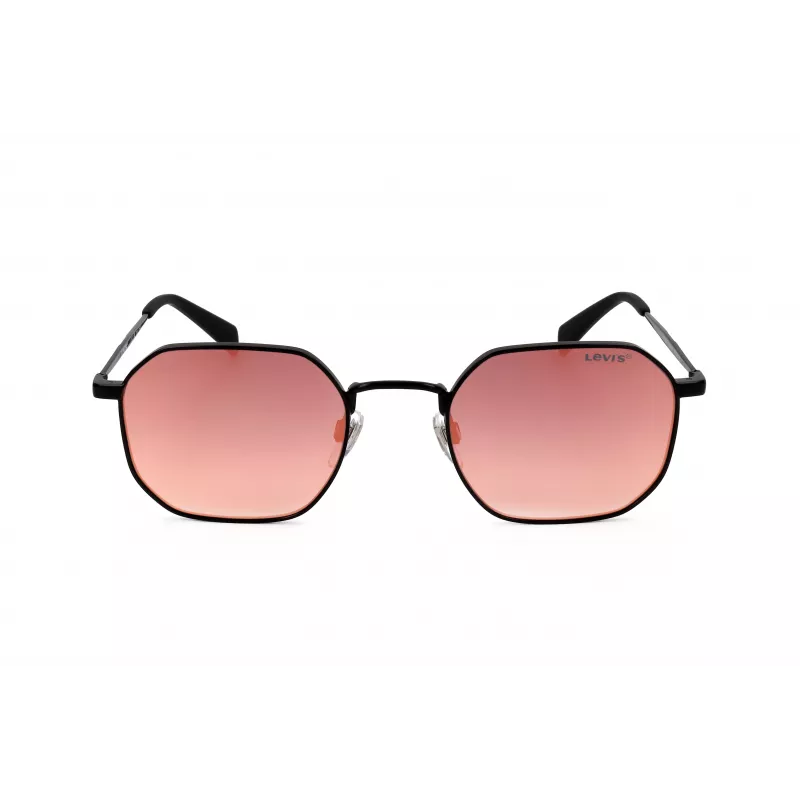LEVI'S LV-1035-S-003 Okulary przeciwsłoneczne unisex, czarna oprawka, szare szkła, 51/22/140 mm