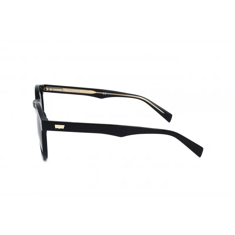 Okulary przeciwsłoneczne LEVI'S LV-5005-S-807 dla mężczyzn, czarna oprawka, szare szkła, 50 mm