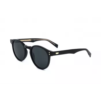 Okulary przeciwsłoneczne LEVI'S LV-5005-S-807 dla mężczyzn, czarna oprawka, szare szkła, 50 mm