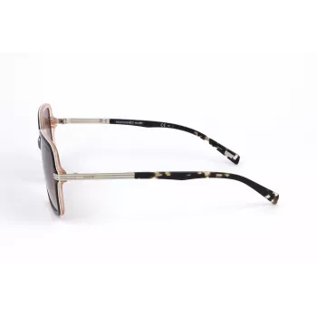 LEVI'S LV-5018-S-MS5 Damskie okulary przeciwsłoneczne prostokątne - oprawka acetatowa Havana/Tortoise, brązowe soczewki poliwęglanowe, ochrona UV400, 54/20/145 mm