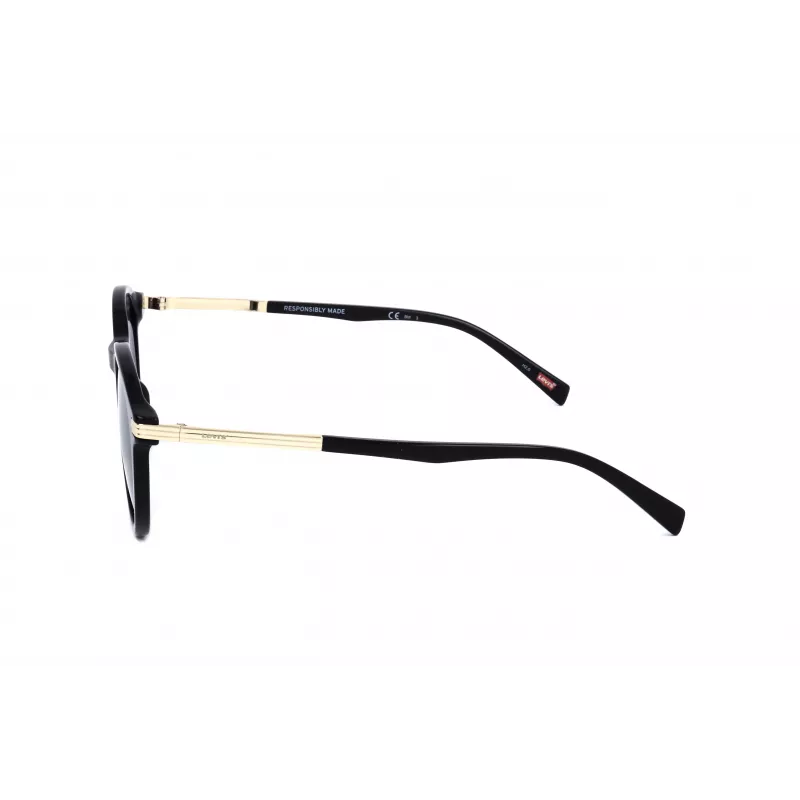 LEVI'S LV-5021-S-807 Okulary przeciwsłoneczne damskie kwadratowe czarno-szare 51mm