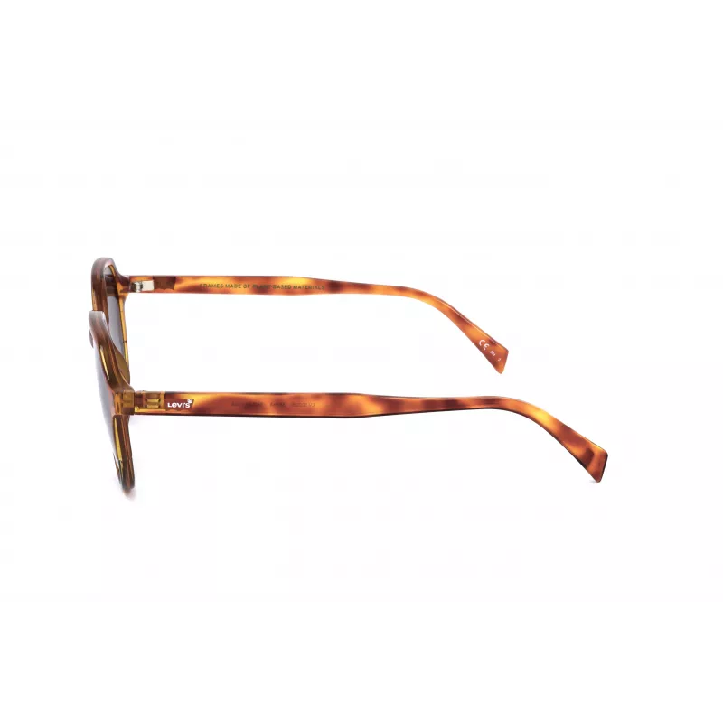 LEVI'S LV-5023-S-581 Unisex Okulary Przeciwsłoneczne Oprawka Havana Acetat Soczewki Poliwęglanowe Szare 54mm