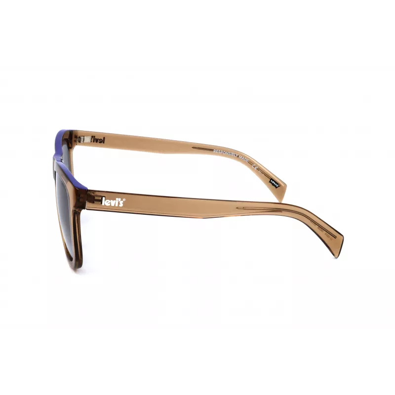 LEVI'S LV1023S09GB Okulary przeciwsłoneczne unisex - Matowa czarna oprawka, szare szkła, 53mm