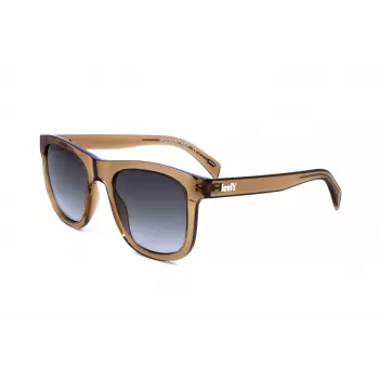 LEVI'S LV1023S09GB Okulary przeciwsłoneczne unisex - Matowa czarna oprawka, szare szkła, 53mm