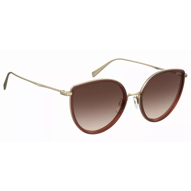 Okulary przeciwsłoneczne Levi's LV5011S09QF7H dla kobiet, Havana, acetat, brązowy gradient, 56/17/145 mm