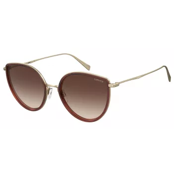 Okulary przeciwsłoneczne Levi's LV5011S09QF7H dla kobiet, Havana, acetat, brązowy gradient, 56/17/145 mm