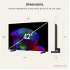 LG Electronics OLED42C6ELB 42-calowy 4K OLED TV, Czarny, 120Hz, Potrójny tuner, webOS Smart TV