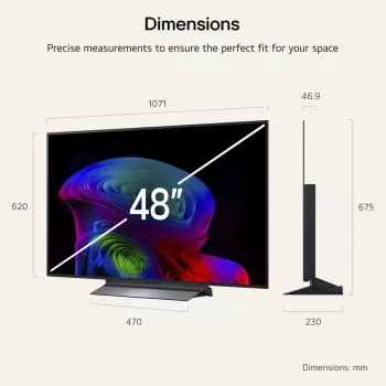 LG Electronics OLED48C6ELB.AEUD 48-calowy telewizor OLED 4K, czarny, UltraHD/4K, potrójny tuner, panel 120 Hz
